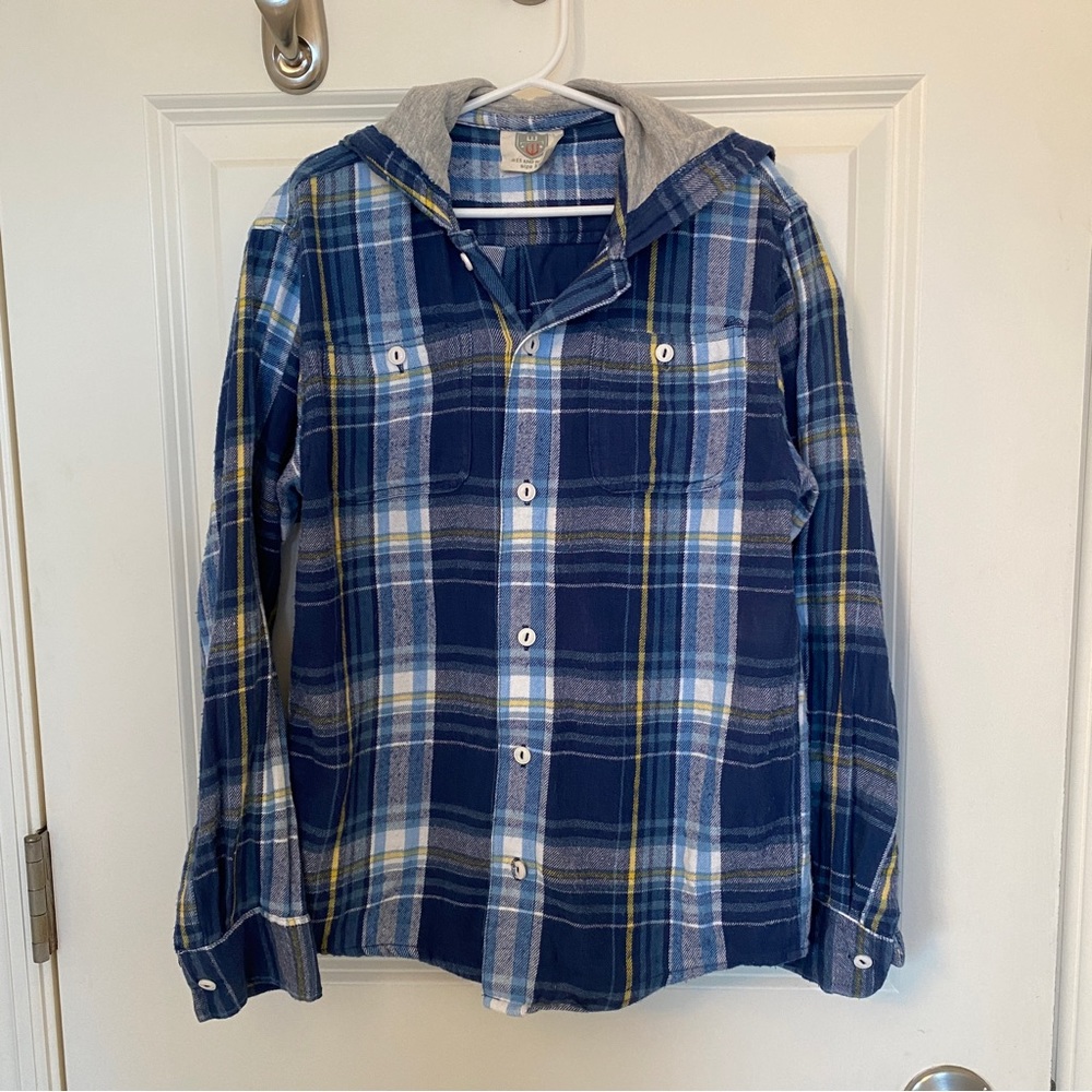 Wes and Willy, youth sz M, cotton flannels hoodie